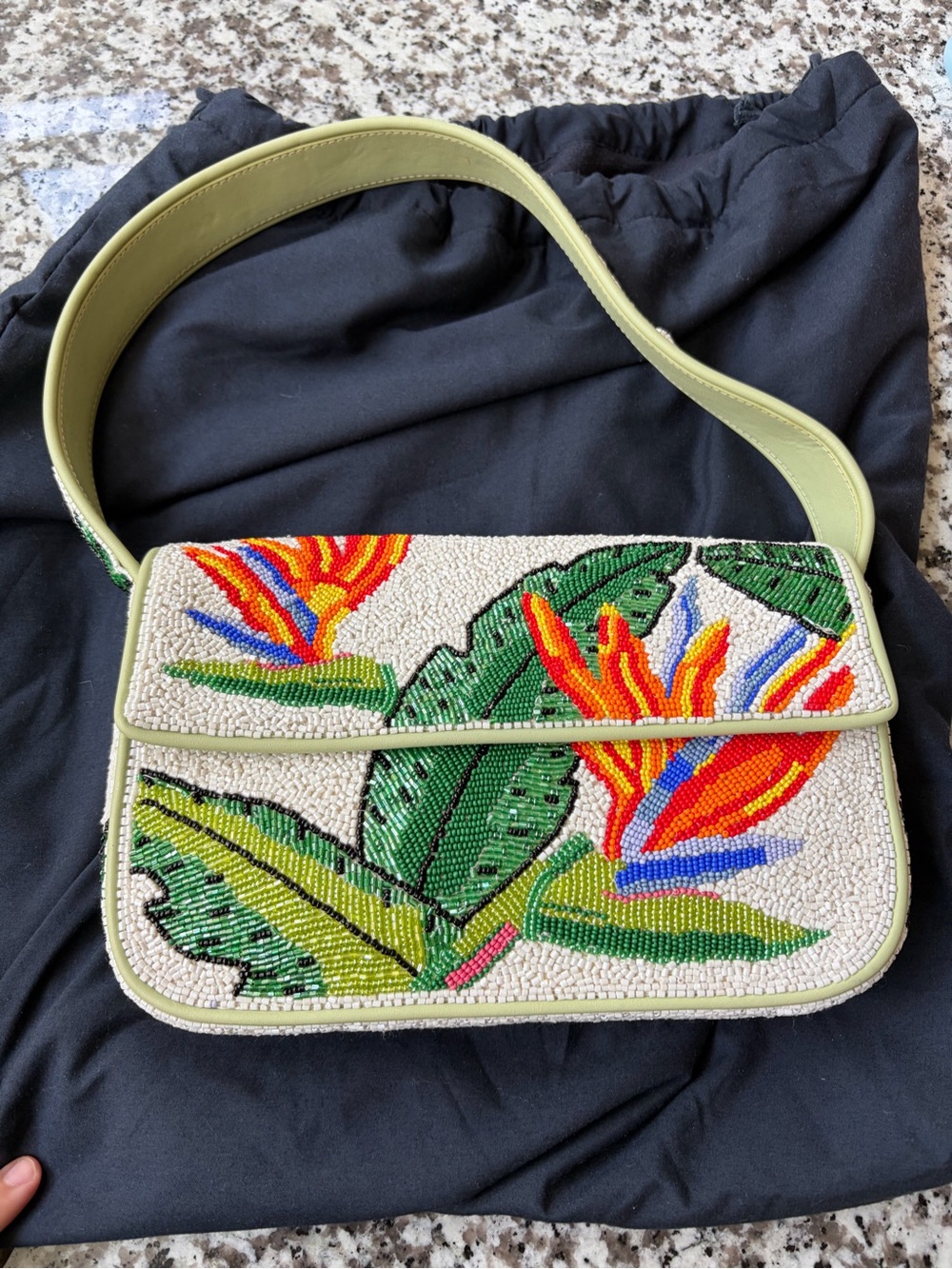 Staud Tommy beaded bag birds of paradise - Picture 2 of 11